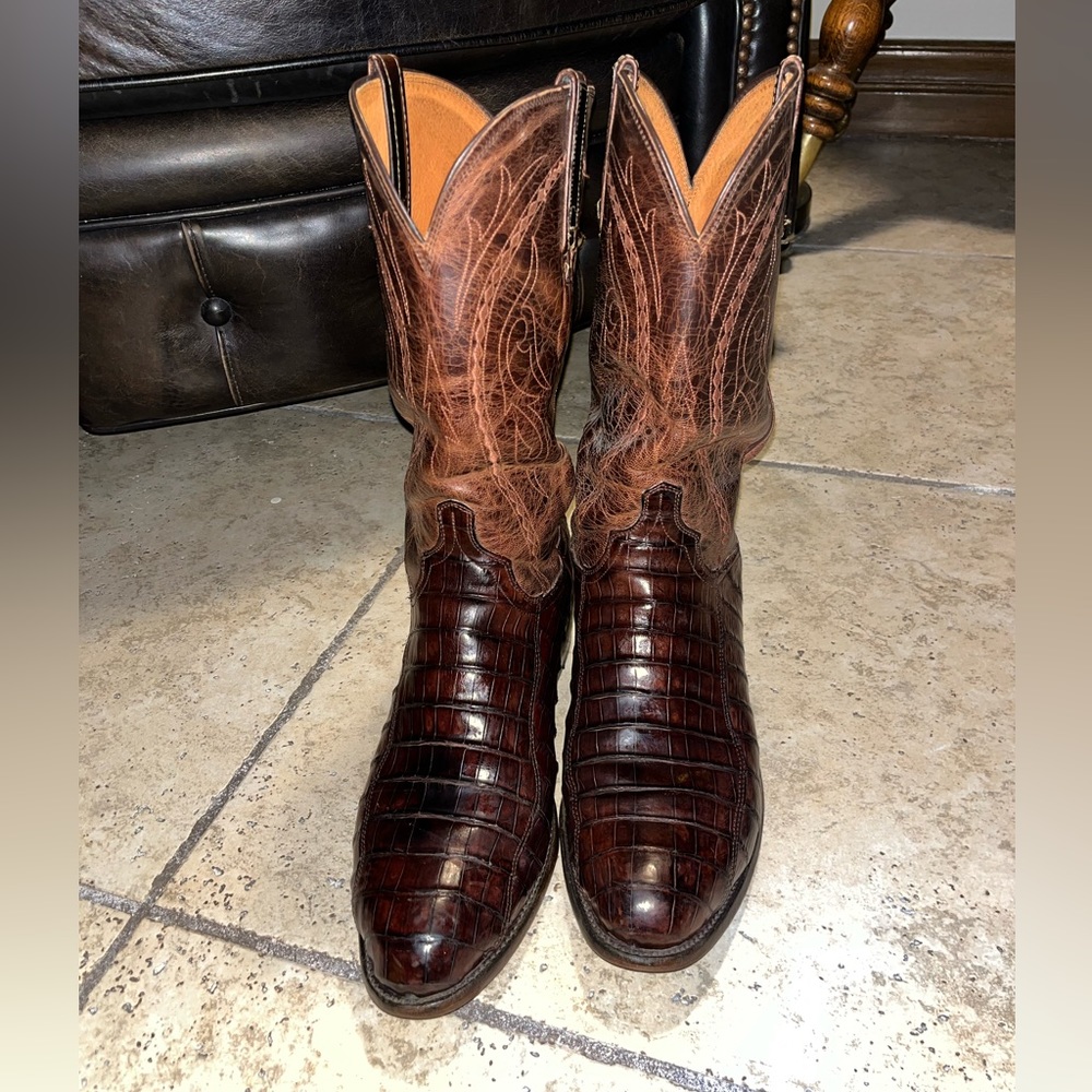 Lucchese Caimen Crocodile Boot